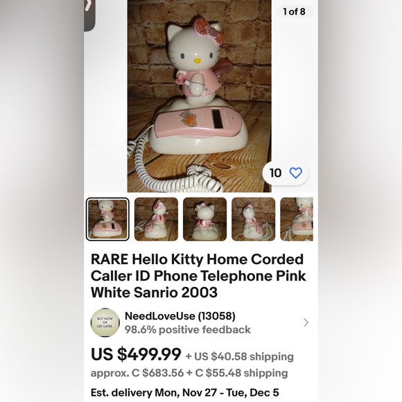 Super rare 2002/2003 Vintage Sanrio Hello kitty phone(land line) - Picture 9 of 11
